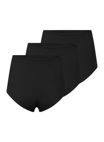 3-pack maternity briefs in cotton, Black, Packshot image number 1