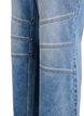 Wide-leg jeans with stitching details, Blue, Packshot image number 3