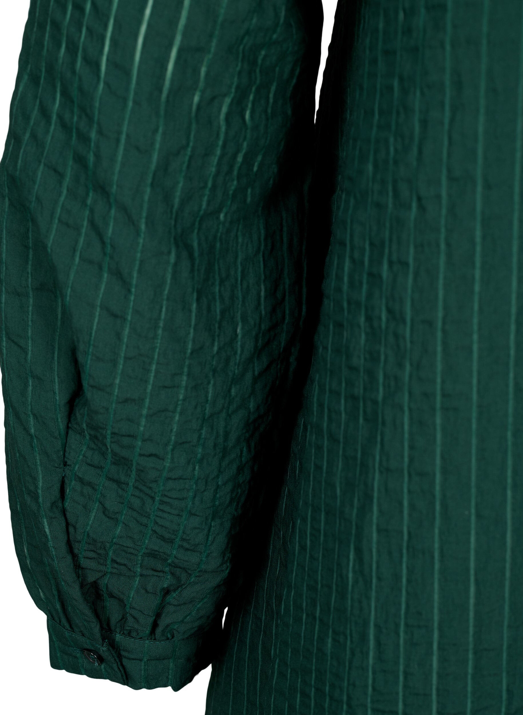 Zizzifashion Long viscose shirt with striped pattern, Scarab, Packshot image number 3