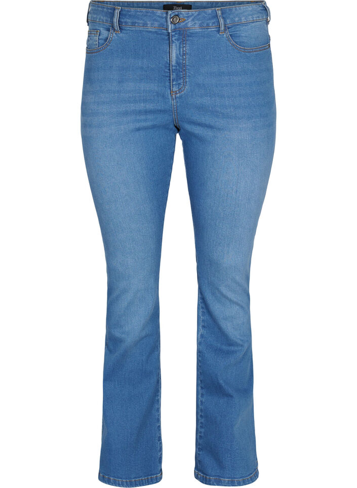 High-waisted Ellen bootcut jeans, Light Blue, Packshot image number 0