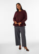 A-line knitted blouse, Red, Model image number 1