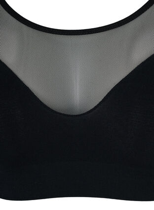 Soft bra with mesh, Black, Packshot image number 2