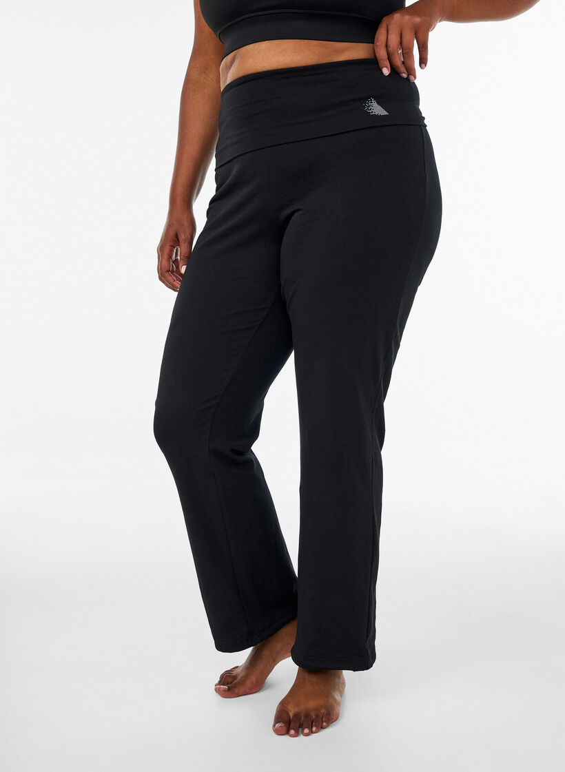 Sports trousers in cotton, Black, Image image number 0