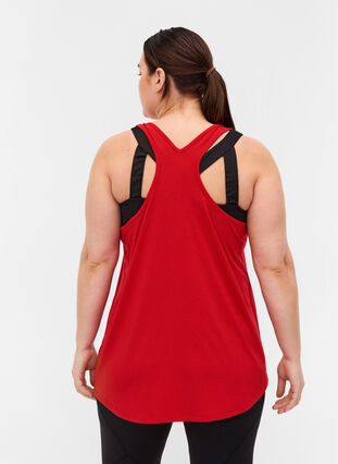 Sports top with racer back, Haute Red, Model image number 1