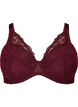Padded lace bra with underwire, Red, Packshot image number 0