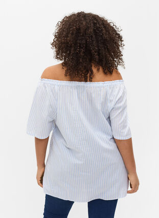 Striped blouse, Kentucky Blue Stripe, Model image number 1