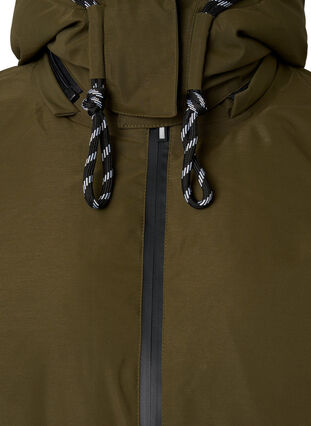 Functional winter jacket with hood and pockets, Winter Moss, Packshot image number 2