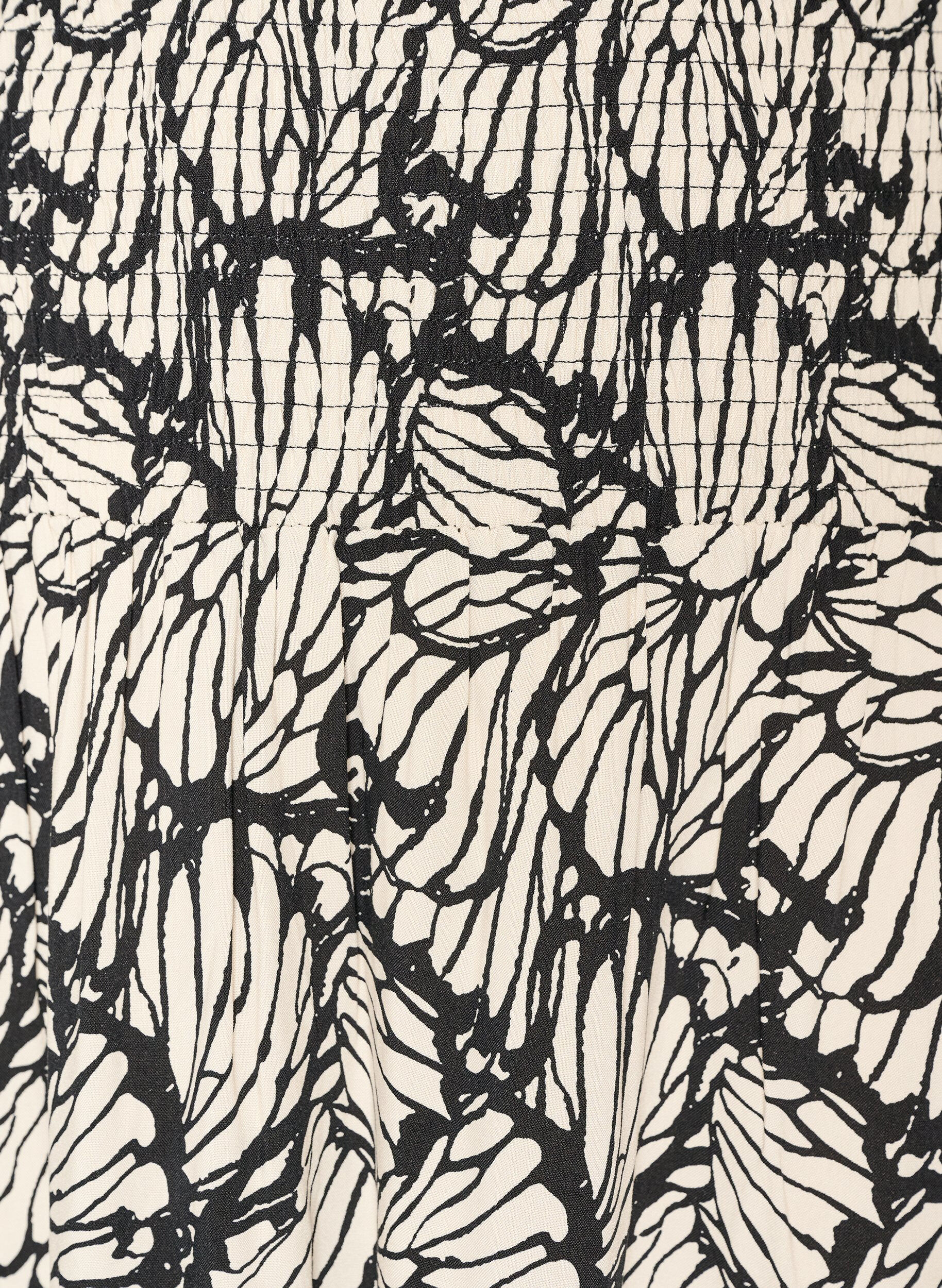ZizzifashionViscose maxi skirt with smocking, Black, Packshot image number 2