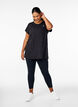 Long workout T-shirt, Black, Model image number 1