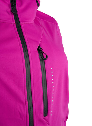 Sporty Softshell Jacket, Rose Violet, Packshot image number 2