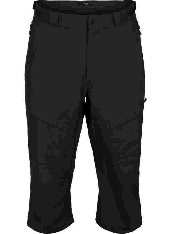 Capri hiking shorts with pockets, Black, Packshot image number 0