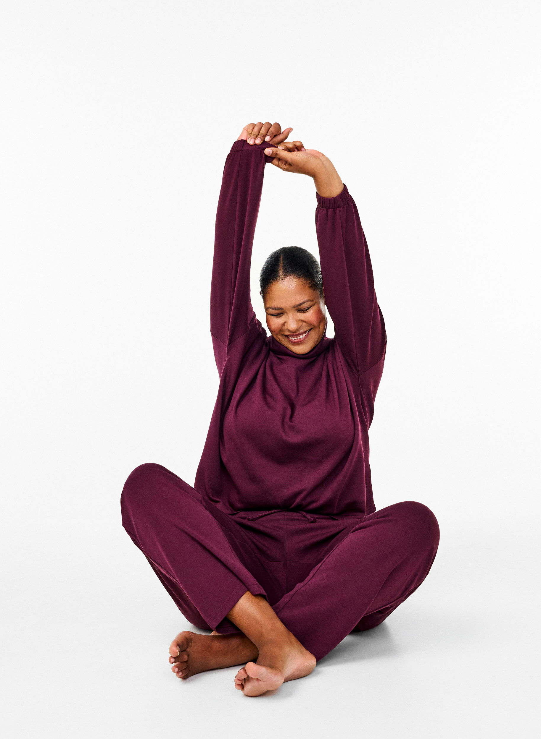 Zizzifashion Loose trousers in modal mix, Red, Image image number 0