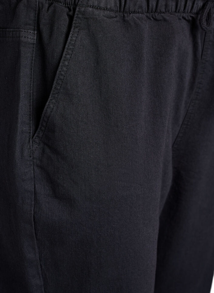 Denim joggers with pockets, Black, Packshot image number 2