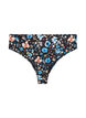 Floral brazilian bikini bottoms, Blue, Packshot image number 1