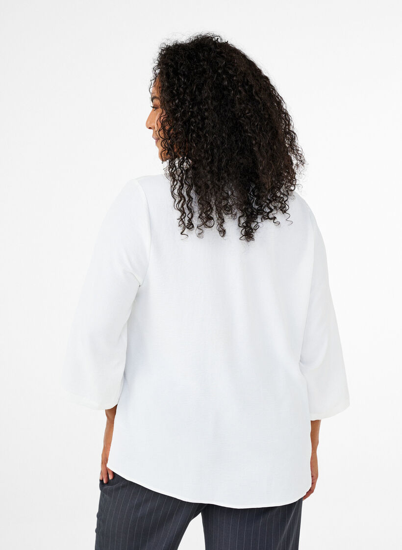 FLASH - Blouse with 3/4 sleeves, Vanilla, Model image number 2