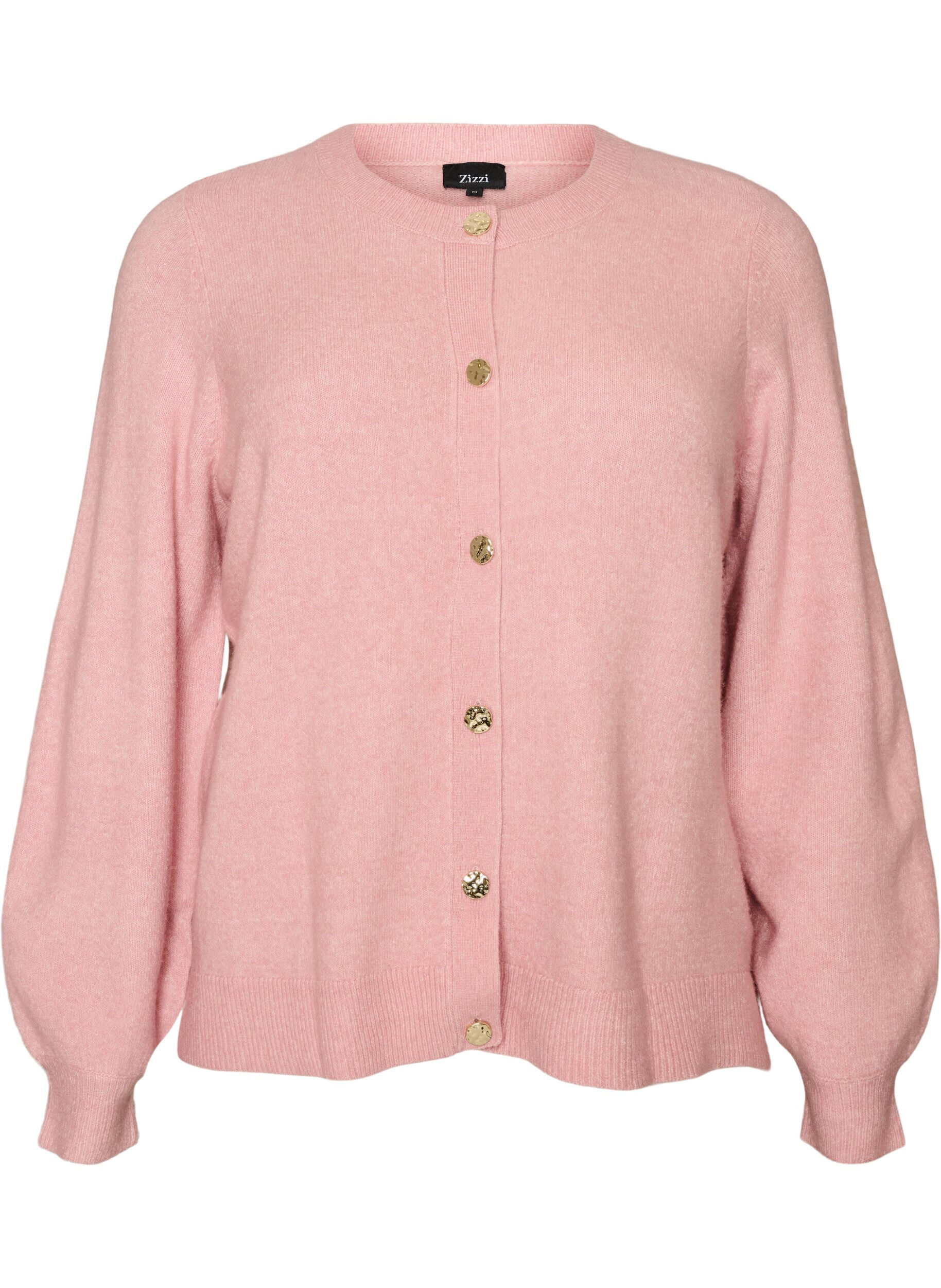 ZizzifashionCardigan in a soft knit with gold-coloured buttons, Red, Packshot image number 0
