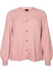 Cardigan in a soft knit with gold-coloured buttons, Red, Packshot image number 0
