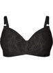 Underwired bikini top with a textured pattern, Dark Grey, Packshot image number 0