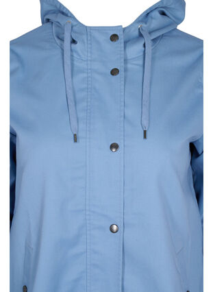 Parka jacket with hood and welt pockets, Blue Shadow, Packshot image number 2
