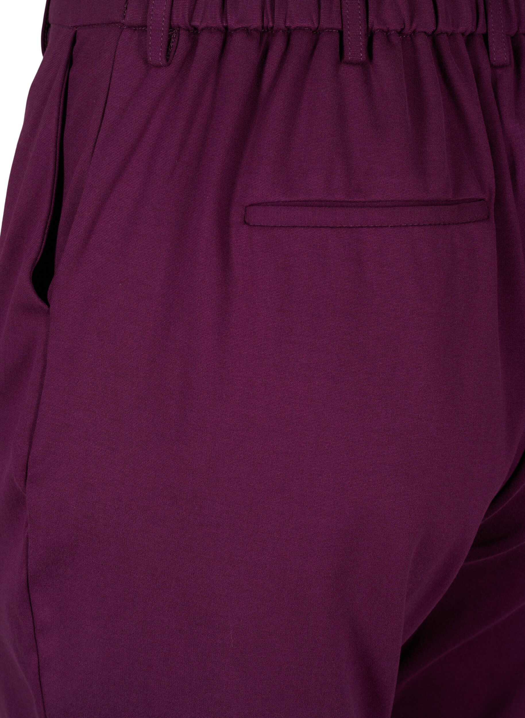 Zizzifashion Cropped Maddison trousers, Purple, Packshot image number 3