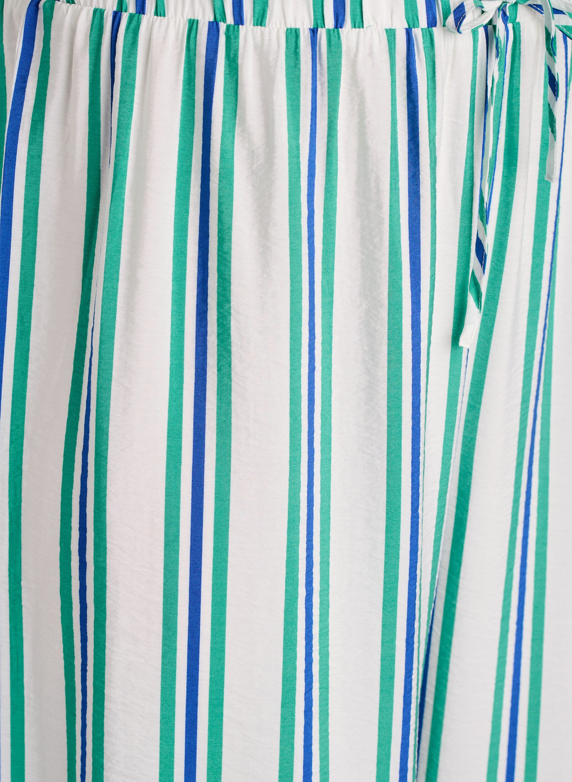 ZizzifashionStriped trousers with a high waist and wide legs, Vanilla, Packshot image number 2