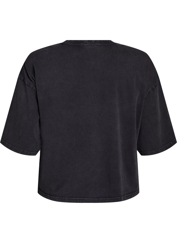 Short T-shirt with a loose fit, Grey, Packshot image number 1