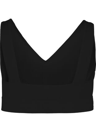 Wireless V-neck bra, Black, Packshot image number 1
