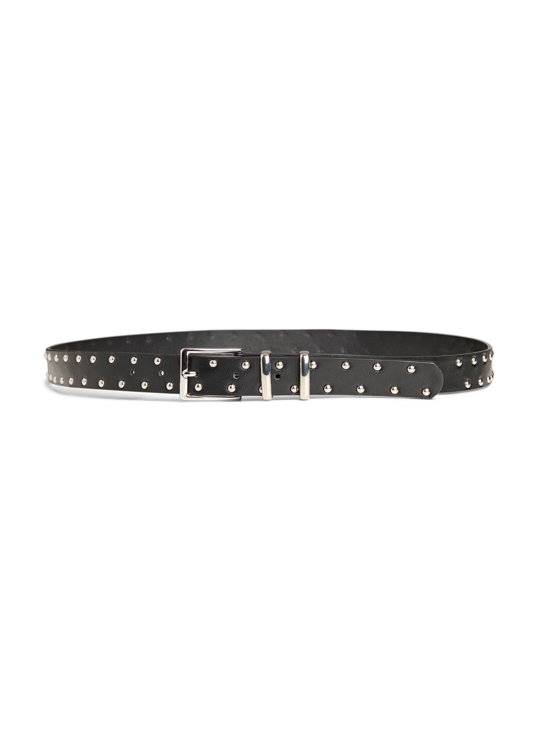 Faux leather belt with studs