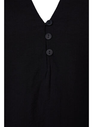 Long-sleeved top in viscose blend, Black, Packshot image number 2