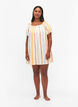 Off-shoulder beach tunic, Striped Jaquard, Model image number 3