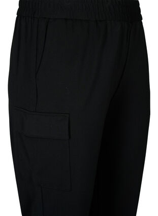 Cargo trousers with elastic waist, Black, Packshot image number 2