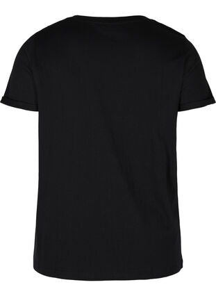 Training T-shirt with print, Black Run, Packshot image number 1