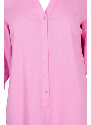 Long shirt dress with 3/4 sleeves, Begonia Pink, Packshot image number 2