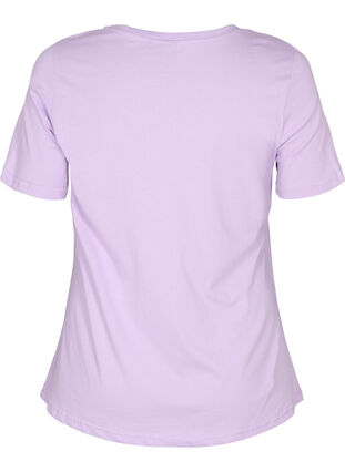 Short-sleeved cotton t-shirt with print, Lavendula LOVE, Packshot image number 1