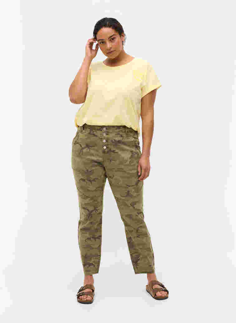 Close-fitting trousers with camouflage print, Camouflage, Model image number 2