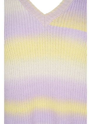 Knitted jumper with v-neckline, Lavender Comb., Packshot image number 2