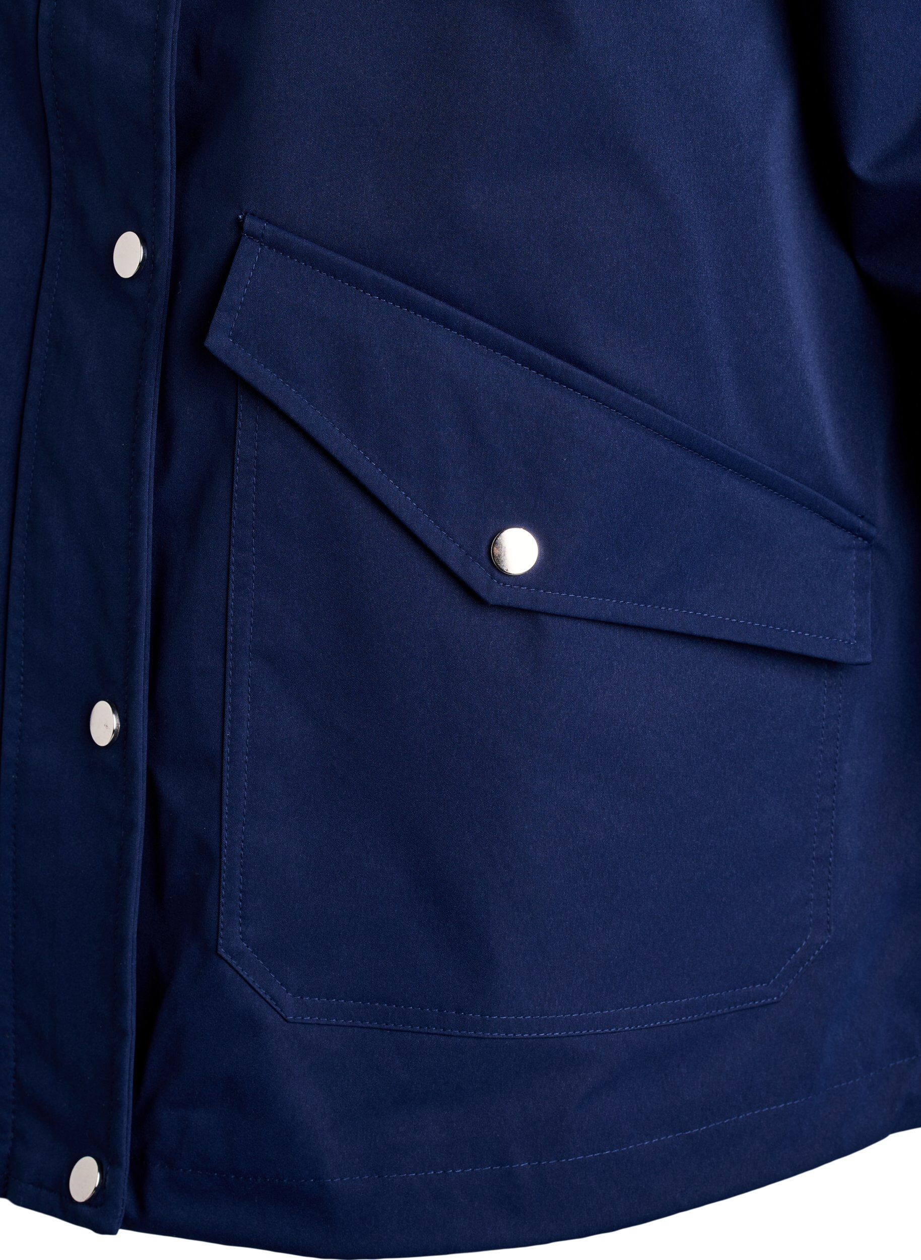 ZizzifashionShort spring jacket with detachable hood, Blue, Packshot image number 3