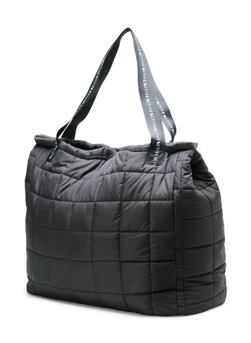 Quilted sports bag, Black, Packshot image number 0
