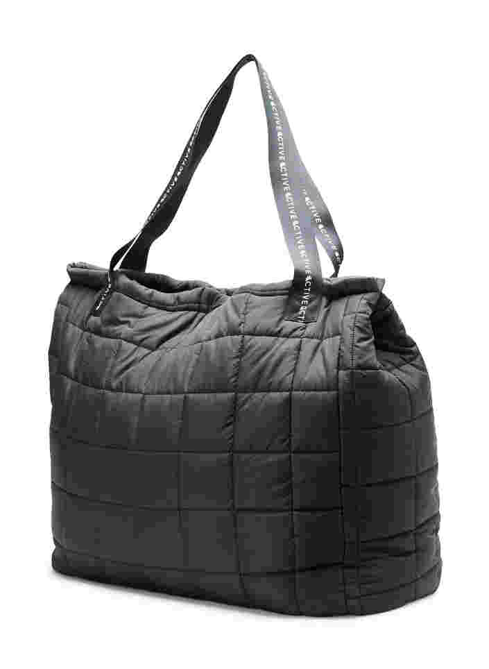 Quilted sports bag, Black, Packshot