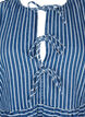 Striped denim blouse with front tie, Blue, Packshot image number 2