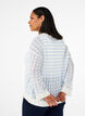 Loose-fitting knitted blouse with a wavy pattern, Cloud Dancer Comb, Model image number 1