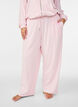 Loose velour trousers with a high waist and pockets, Rose, Model image number 1