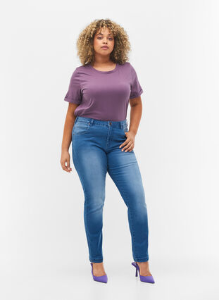 Basic cotton t-shirt, Vintage Violet, Model image number 2