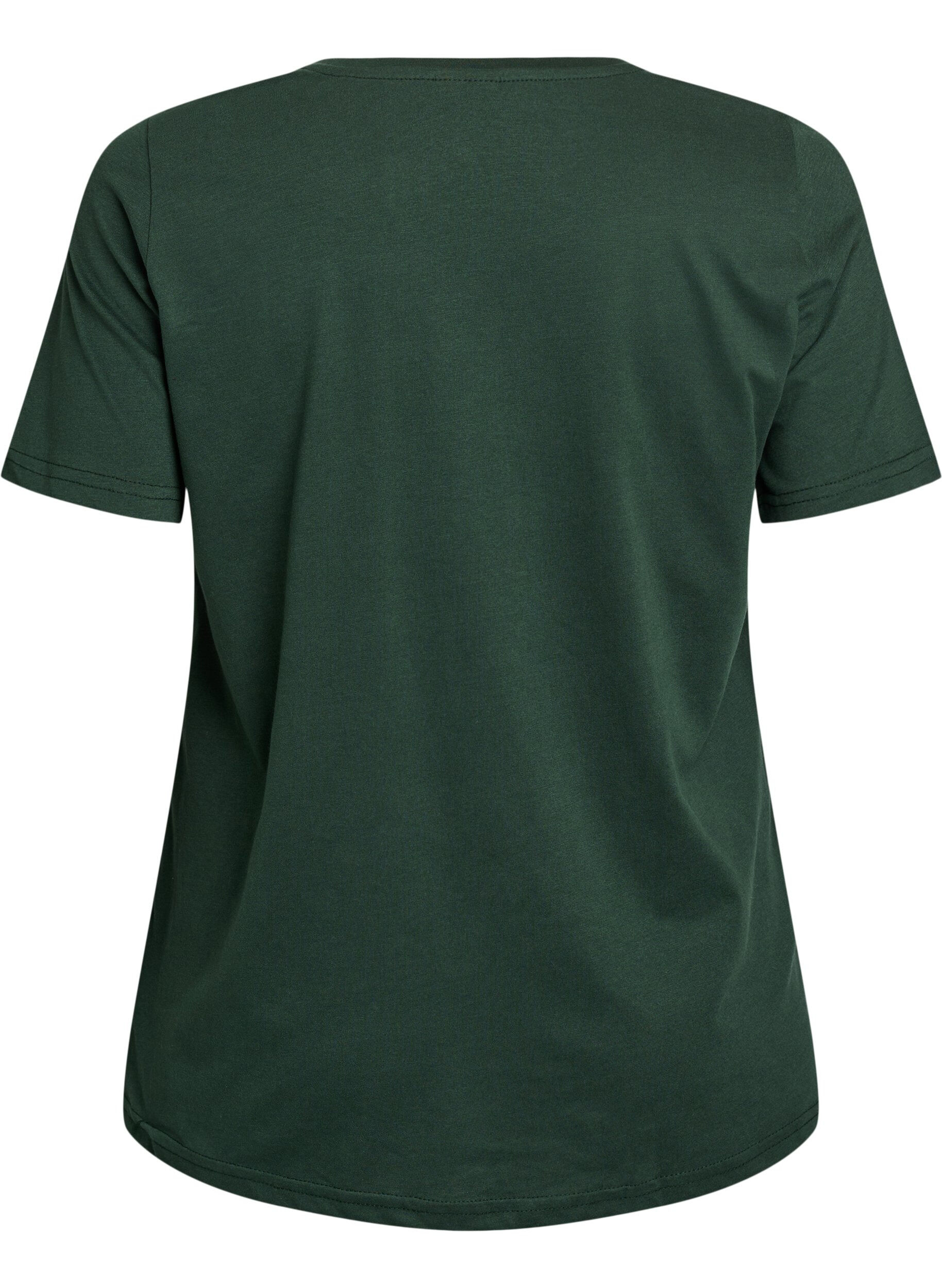 ZizzifashionT-shirt with motif, Green, Packshot image number 1
