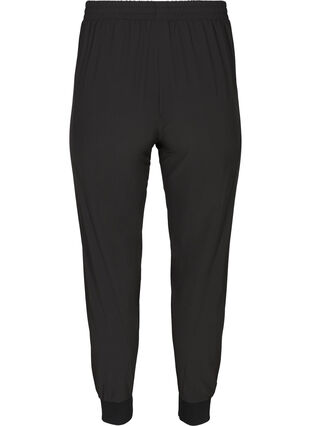 Loose exercise trousers with pockets, Black, Packshot image number 1
