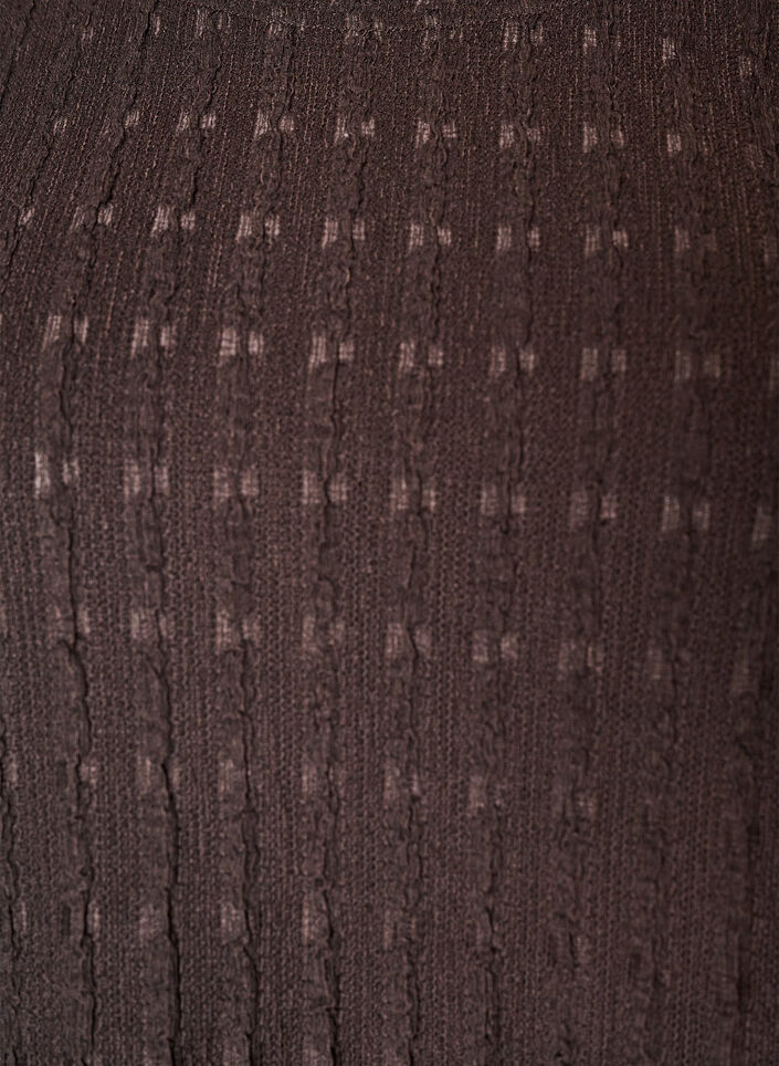 Structured blouse with ruffle hem, Brown, Packshot image number 2