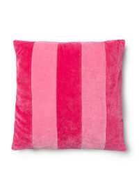 Striped velour pillowcase