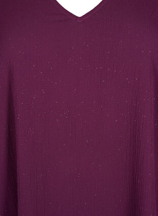 FLASH - Long sleeve dress with glitter, Purple w. Silver, Packshot image number 2