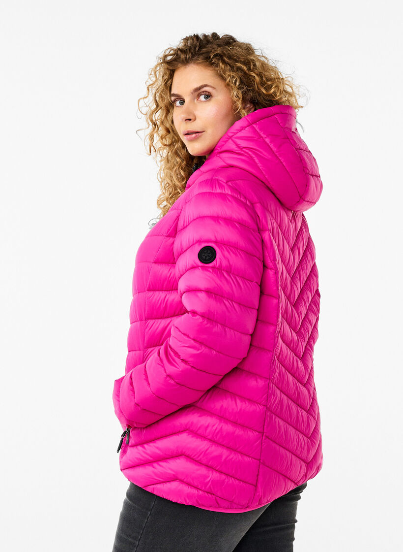 Lightweight jacket with hood, Pink, Model image number 2