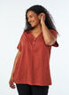 T-shirt with button detail, Brown, Model image number 0